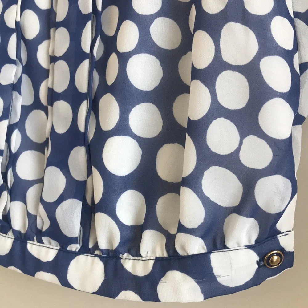 Trina Turk polka dot sleeveless blouse - Picture 4 of 4